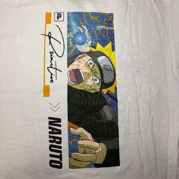 Naruto Shippuden Primitive Skateboarding T-Shirt White Men's Large Uzumaki - Picture 10 of 11
